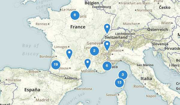 trail locations for France