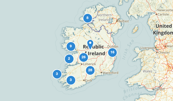 trail locations for Ireland