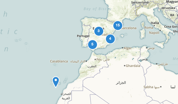 trail locations for Spain