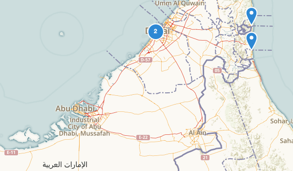 trail locations for United Arab Emirates
