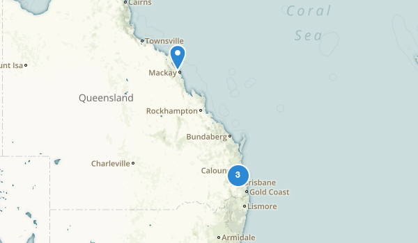 trail locations for Queensland, Australia