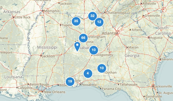 trail locations for Alabama