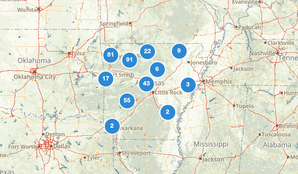 trail locations for Arkansas