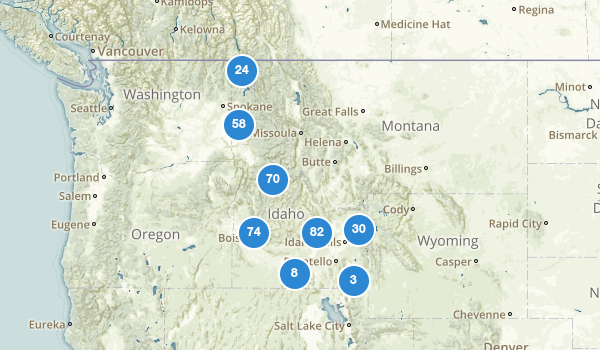 trail locations for Idaho