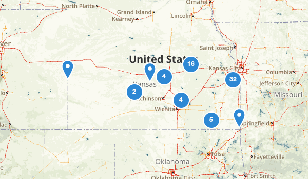 trail locations for Kansas