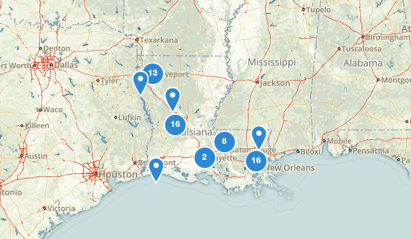 trail locations for Louisiana