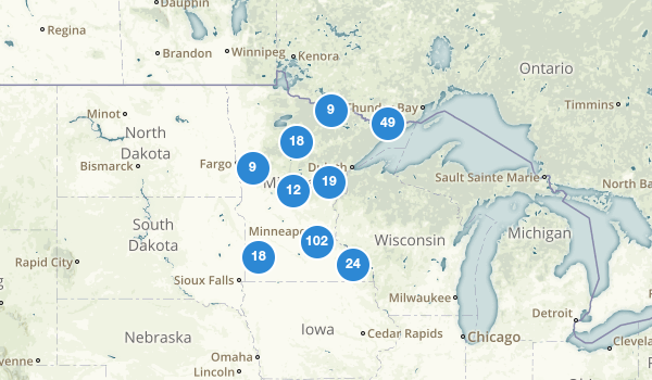 trail locations for Minnesota