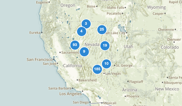 trail locations for Nevada