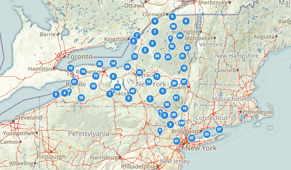 trail locations for New York