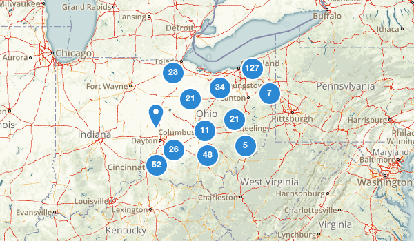 trail locations for Ohio
