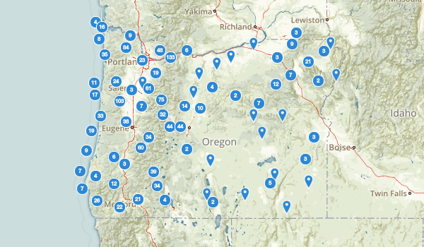 trail locations for Oregon