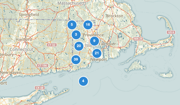 trail locations for Rhode Island