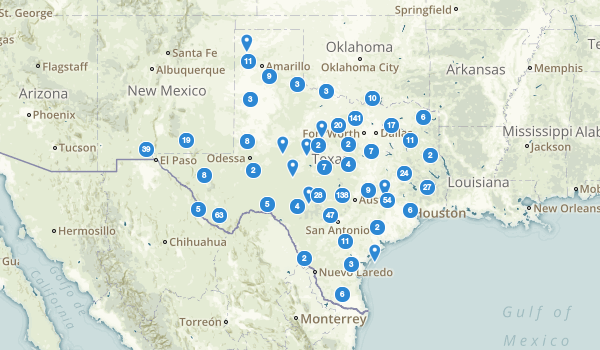 trail locations for Texas