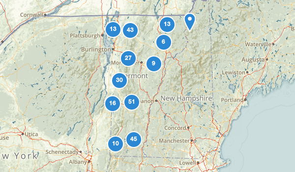 trail locations for Vermont
