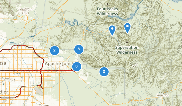 trail locations for Apache Junction, Arizona