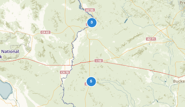 trail locations for Parker, Arizona