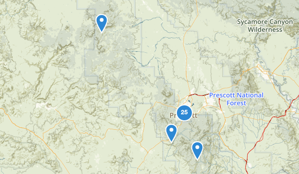 trail locations for Prescott, Arizona