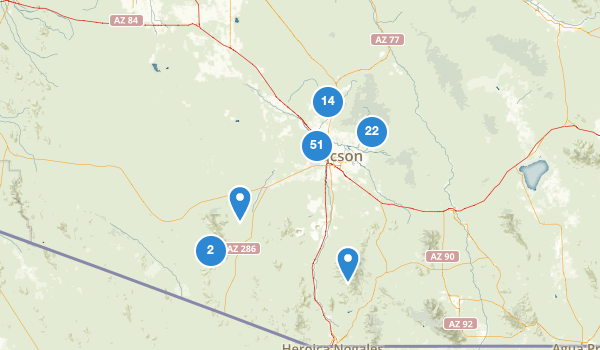 trail locations for Tucson, Arizona
