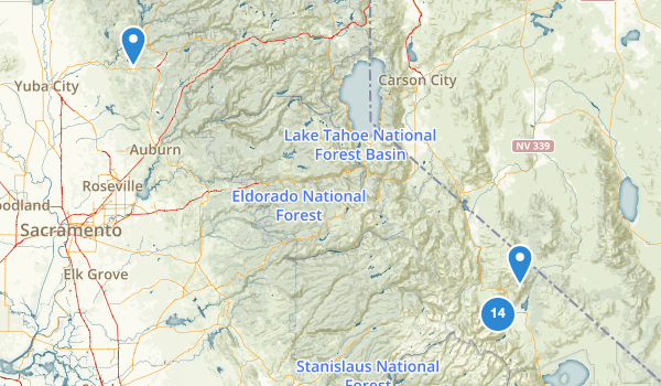 trail locations for Bridgeport, California
