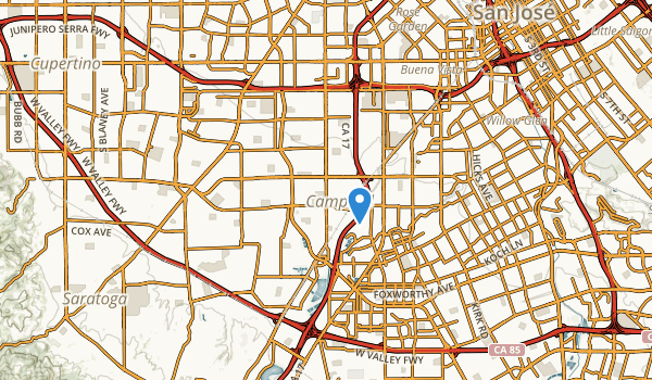 trail locations for Campbell, California