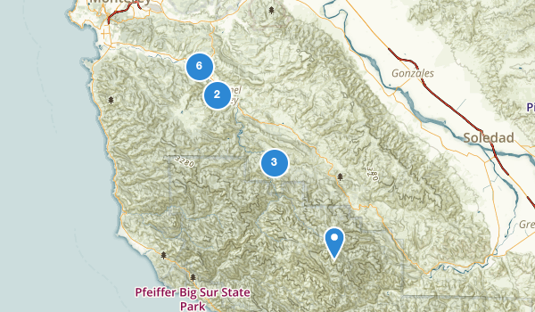 trail locations for Carmel Valley, California