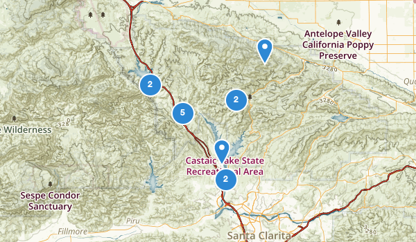 trail locations for Castaic, California