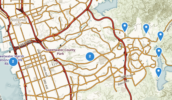 trail locations for Chula Vista, California
