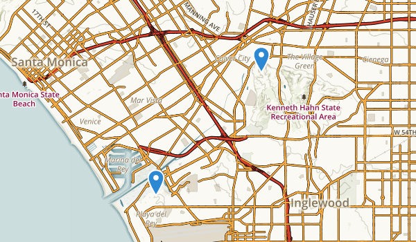trail locations for Culver City, California