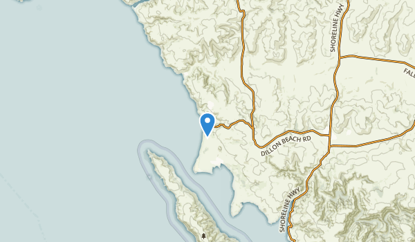 trail locations for Dillon Beach, California
