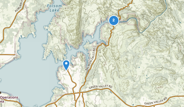 trail locations for El Dorado Hills, California