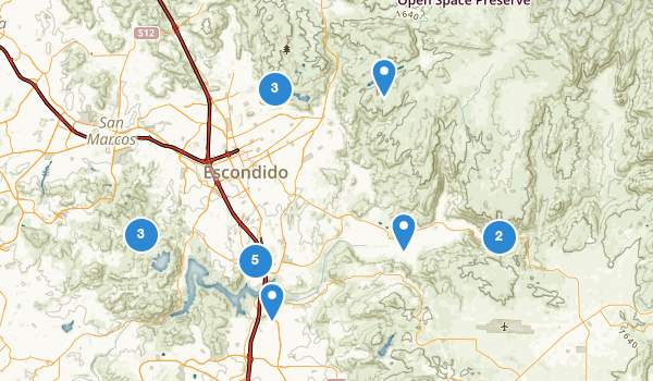 trail locations for Escondido, California