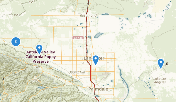 trail locations for Lancaster, California