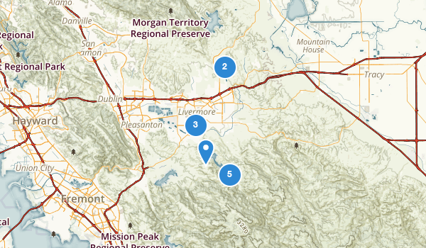 trail locations for Livermore, California