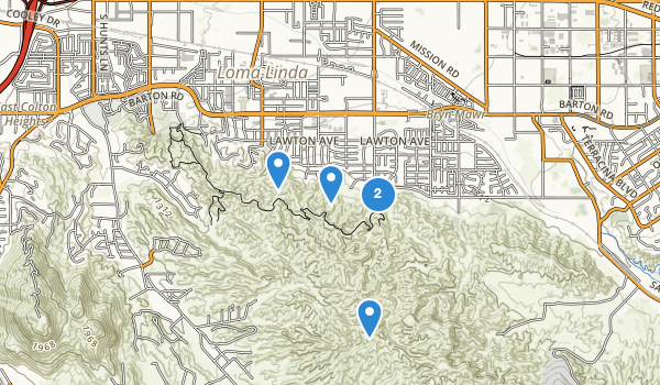 trail locations for Loma Linda, California