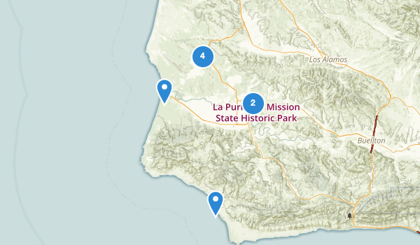 trail locations for Lompoc, California