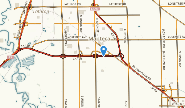 trail locations for Manteca, California