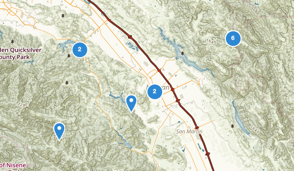 trail locations for Morgan Hill, California