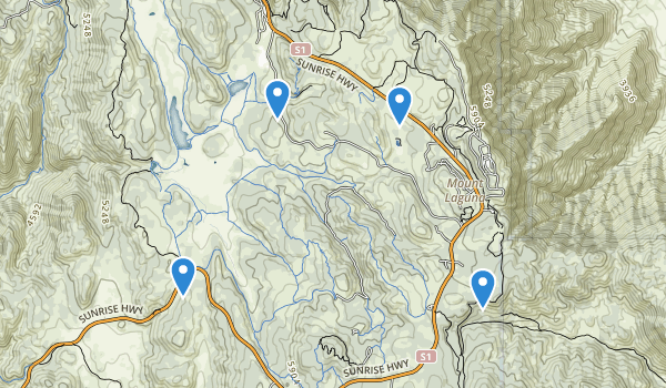 trail locations for Mount Laguna, California