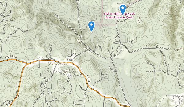 trail locations for Pine Grove, California