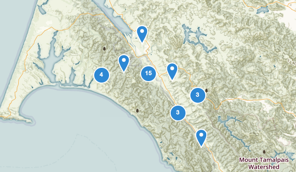 trail locations for Point Reyes Station, California