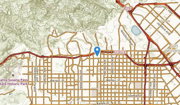 trail locations for Porter Ranch, California