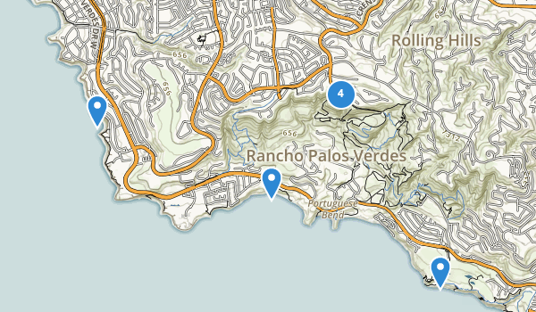 trail locations for Rancho Palos Verdes, California