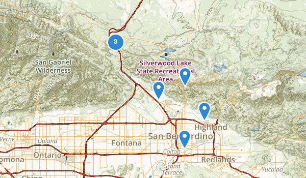 trail locations for San Bernardino, California