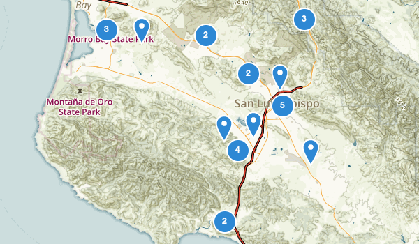trail locations for San Luis Obispo, California
