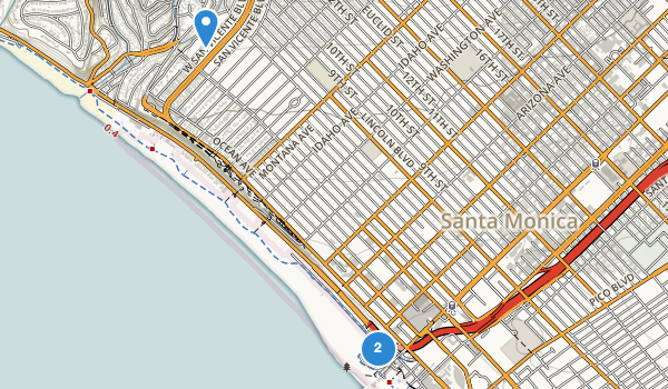 trail locations for Santa Monica, California