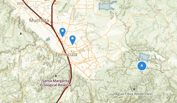 trail locations for Temecula, California