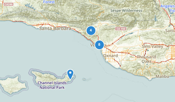 trail locations for Ventura, California