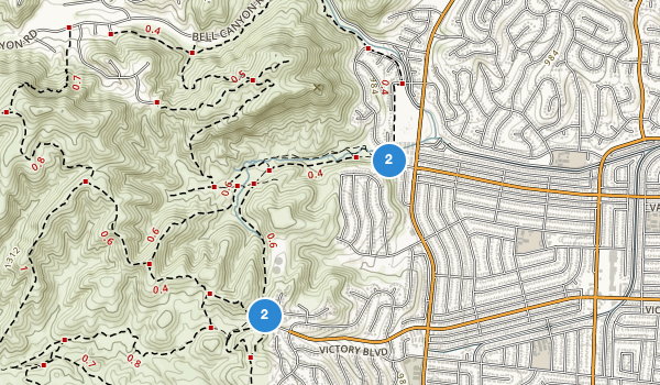 trail locations for West Hills, California