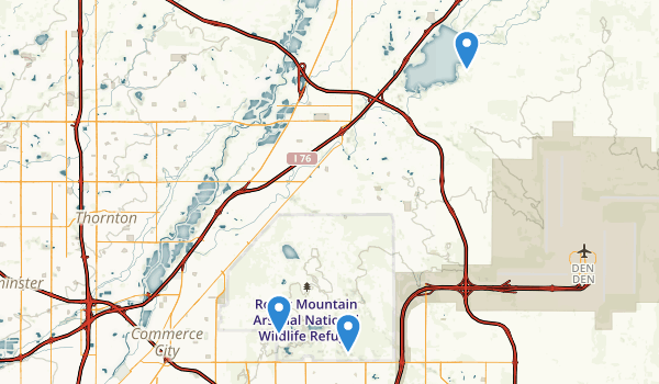 trail locations for Commerce City, Colorado