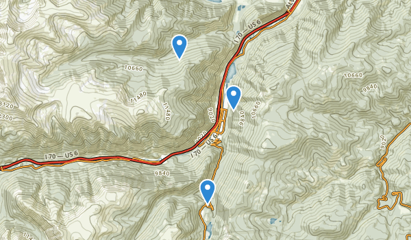 trail locations for Georgetown, Colorado